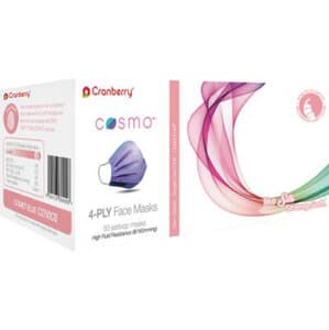 Cranberry Cosmo Procedure Face Mask, ASTM Level 3, 4-Ply, Ear Loop, Comet Blue, 50/Box, C2700CB thumbnail 12