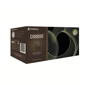 Cranberry Carbon ASTM Level 3 Earloop Face Mask, 4-Ply, Black, 50/Box, C2900K thumbnail 17