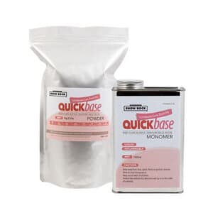 QUICKbase Heat-Cure Acrylic Denture Resin, #11 Original, 5 Lb. Powder Bag and 1 Qt. Liquid Container thumbnail 2