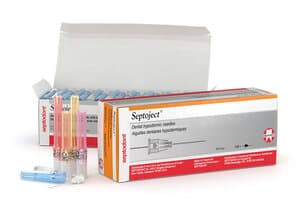 Septodont SeptoJect Dental Needle, 25 Gauge Long, Red Plastic Hub, 100/Bx - SeptoJect 25ga Long Red Plastic Hub (100) - Image 1