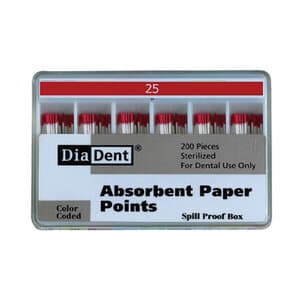 DiaDent Absorbent Paper Points, Non-Marked, .02 Taper, Size #25 (ISO), Slide Package, 200/Box thumbnail 4
