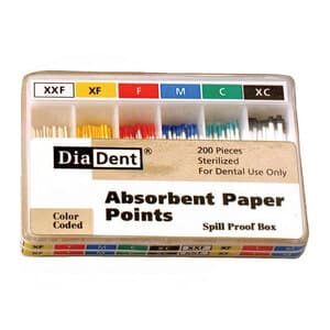 DiaDent Absorbent Paper Points, Cell Pack, Fine (#F), Non-Marked, ISO .02 Taper, 200/Box thumbnail 7