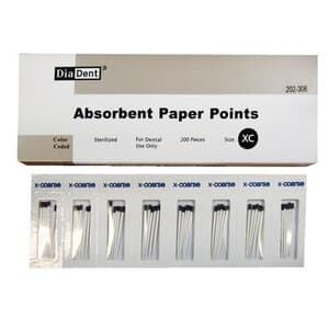 Diadent Absorbent Paper Points, X-Coarse, Non-Marked, Cell Pack, 200/Pk, 202-306 thumbnail 9