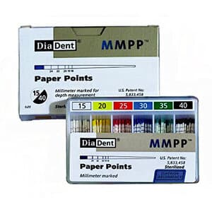 DiaDent Absorbent Paper Points, Medium, Blue, .02 Taper, Non-Marked, Spill-Proof Box, 200/Box thumbnail 5