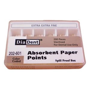 DiaDent Absorbent Paper Points, X-Coarse, Black, .02 Taper, Non-Marked, Spill-Proof Box of 200 thumbnail 6