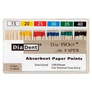 DiaDent Dia-ISO GT Absorbent Paper Points, .06 Taper, ISO #50, Yellow, 100/Box thumbnail 5