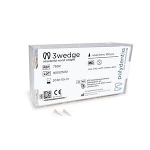Polydentia 3Wedge Interdental Wooden Wedges, Small (12mm/0.47"), Birchwood, 500/Bx, 7502 thumbnail 6