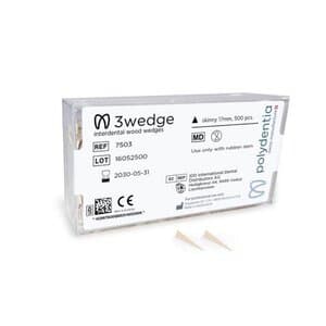 Polydentia 3Wedge Interdental Wooden Wedges, Skinny, 17mm/0.67", 500/Box, SJ (7503) thumbnail 4