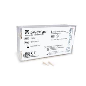 Polydentia 3wedge Interdental Wooden Wedges, Large, 16mm/0.63", 500/Bx, 7504 thumbnail 4