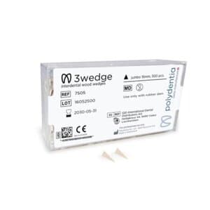 Polydentia 3wedge Interdental Wooden Wedges, Jumbo, 16mm/0.63", Birchwood, 500/Bx, 7505 thumbnail 4