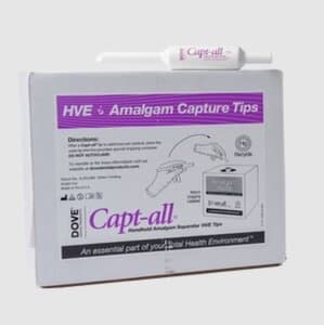 Dove Dental Capt-all Amalgam Separator Tip Starter Package, 25 Tips, 2.5 Gallon Box - CAPT-ALL AMALGAM WASTE SYSTEM 2.5GAL BOX WITH 25 TIPS - Image 1