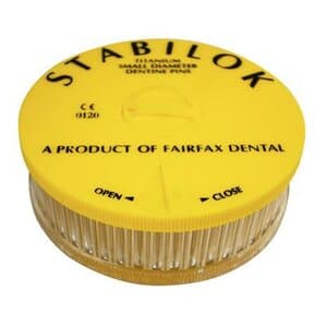 Stabilok Titanium Dentin Pins, Yellow .021" (0.60mm) Economy Kit, 100 Pins with Drill, Ref 15894 thumbnail 5