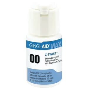 Gingi-Aid MAX Z-Twist Retraction Cord, Size 00 X-Thin, Impregnated with Aluminum Sulfate, 108 in. Bottle - GINGI-AID Z-TWIST #00 XTHI W/ALUMINUM SULFATE - Image 1