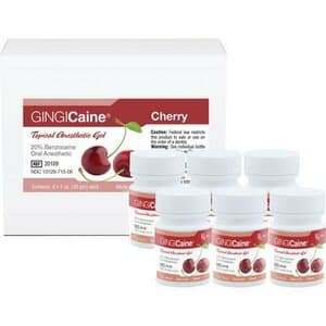 Gingicaine Topical Anesthetic Gel, Original Cherry Flavor, 1 oz Jar - GINGICAINE TOPICAL GEL ORIGINAL CHERRY 1OZ - Image 1