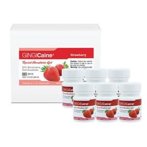 Gingicaine Topical Anesthetic Gel, Strawberry Flavor, 1 oz Jar - GINGICAINE TOPICAL GEL STRAWBERRY 1OZ - Image 1