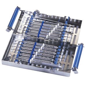 Hu-Friedy IMS Signature Series Double-Decker Cassette, 14-Instrument, Two-Tier, Blue, IM9148 thumbnail 7