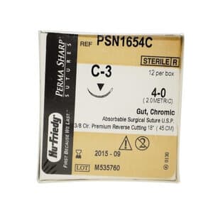 Hu-Friedy Perma Sharp Chromic Gut Suture, 4-0, 18", C-3 Premium Reverse Cutting Needle, 3/8 Circle, 13mm, 12/Box, PSN1654C thumbnail 10