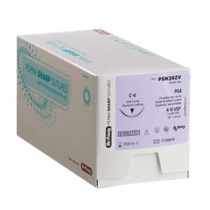 Hu-Friedy Perma Sharp PGA Absorbable Suture, 4-0, Violet, 18" Length, C-6 Needle, 3/8 Circle Reverse Cutting, 12/Box, PSN392V thumbnail 10