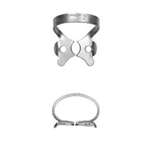 Hu-Friedy Satin Steel Rubber Dam Clamp, #2 Winged, Premolars, 1/Pk, RDCM2 thumbnail 11