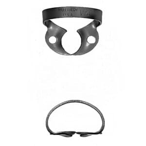 Hu-Friedy Satin Steel Rubber Dam Clamp #4, Winged, Small Upper Molars, 1 Each, RDCM4 thumbnail 7