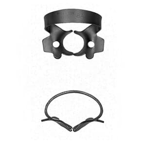 Hu-Friedy Satin Steel Rubber Dam Clamp, Winged, Size 8A, for Molars, 1 Each, RDCM8A thumbnail 5
