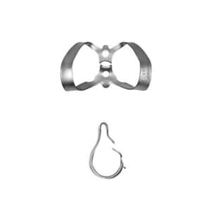 Hu-Friedy Rubber Dam Clamp #9, Anterior, Satin Steel, Winged, 1/Pk, RDCM9 thumbnail 7