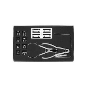 Hu-Friedy #8 Clamps and Accessories Rubber Dam Kit, Complete Introductory Set with Forceps, Punch, Frame, Templates, and 8 Clamp Sizes thumbnail 4