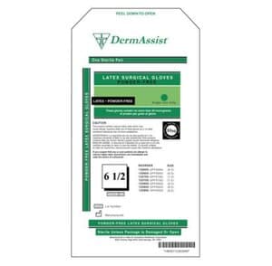 Dermassist Latex Powder-Free Sterile Surgical Gloves, Size 6.5, 50 Pairs/Box - Dermassist Latex PF Surgical Gloves Sterile Size 6.5, Pkg/50 Pairs - Image 1