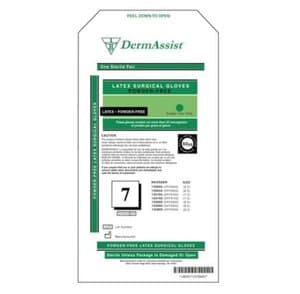 Dermassist Latex Powder-Free Sterile Surgical Gloves, Size 7, 50 Pairs/Box - Dermassist Latex PF Surgical Gloves Sterile Size 7, Pkg/50 Pairs - Image 1