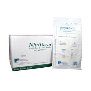 NitriDerm Nitrile Sterile Surgical Gloves, Powder Free, Latex Free, Textured, Size 6.5, 50 Pairs/Box, 135265 thumbnail 5