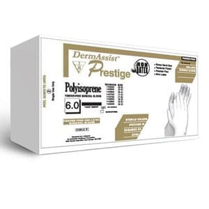 DermAssist® Prestige® DHD Latex Surgical Gloves, Sterile, Powder-Free, Bisque Finish, Fitted Size 6, Natural, 50 Pairs/Box thumbnail 2
