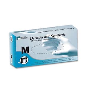 DermAssist™ Synthetic Powder Free Vinyl Exam Gloves, Medium, Clear, 100/Box, #161200 thumbnail 3