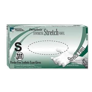 DermAssist™ Synthetic Stretch Vinyl Exam Gloves, Powder Free, Non-Sterile, Small, Clear, 100/Box, 162100 thumbnail 2