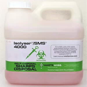 Isolyser SMS 4000 Sharps Self-Disposal System, 5.8 Liter (1.5 Gallon), White, SMS4000 thumbnail 7