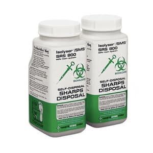 Isolyser/SMS SRS800 Sharps Self-Disposal System Twin Pack, 0.8 Liter (0.23 Gallon) Each, 2 per Box, SRS800 thumbnail 11