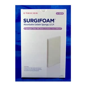SURGIFOAM® Absorbable Gelatin Sponge, Size 100 (8cm x 12.5cm x 10mm), Sterile, Case of 6 thumbnail 2