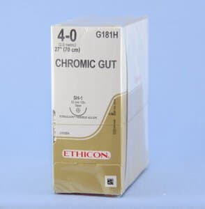 Ethicon Chromic Gut Surgical Suture, 4-0, SH-1 Taper Point Needle, 27 Inch, 36/Box thumbnail 2