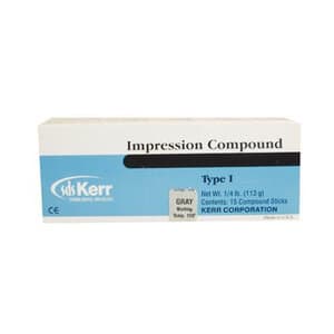 Kerr Impression Compound Sticks, Gray, Type 2 Medium Fusing, 1/4 lb (113 g) per Stick, 15 Sticks per Box, #00455 thumbnail 6