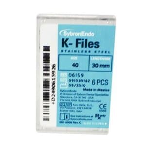 Kerr K-Files Stainless Steel Endodontic Hand Files, 30mm, Size #40, Black, 6/Pack, 06159 thumbnail 16