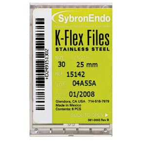 Kerr K-Flex Files, Stainless Steel, Size #30, 25mm, Blue, 6/Pack, 15142 thumbnail 16
