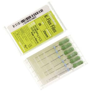 Kerr K-Flex Endodontic Files, Stainless Steel, Size #35, 25mm, Green, 6/Box, 15146 thumbnail 12