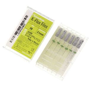 Kerr K-Flex Endodontic Files, #08 (Gray), 21 mm, Stainless Steel, 6/Box, 15290 thumbnail 19