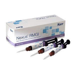 Kerr Nexus RMGI Glass Ionomer Luting Cement, Dual-Mix Syringe Kit, Translucent White, 3 x 5 g Syringes, 24 Tips, 35640 thumbnail 15