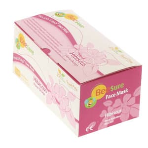 BeeSure Floral Earloop Face Mask, ASTM Level 3, Hibiscus Pink, 50/Box, BE2300 thumbnail 10