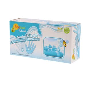 BeeSure Naturals Glacier Nitrile Examination Gloves, Powder-Free, Non-Sterile, Small, Glacier Blue, Textured Fingertips, 300/Box, BE2926 thumbnail 13