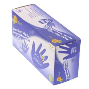 BeeSure SuperSlim Nitrile Examination Gloves, Powder-Free, Non-Sterile, Medium, Cobalt Blue, 300/Box, BE1147 thumbnail 12