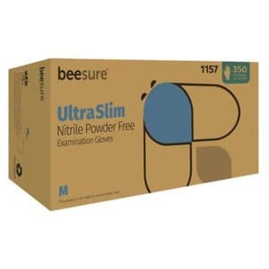 BeeSure UltraSlim Nitrile Exam Gloves, Powder Free, Non-Sterile, Medium, Blue, 350/Box, BE1157 thumbnail 13