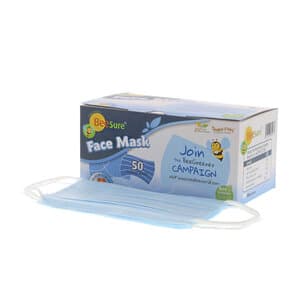 BeeSure Deluxe Earloop Procedure Face Mask, ASTM Level 2, Blue, 50/Box, BE2100B thumbnail 4