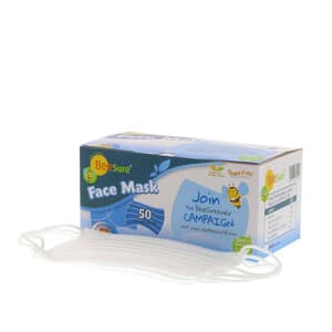 BeeSure Deluxe Earloop Face Mask, ASTM Level 2, White, 50/Box, BE2100W thumbnail 3