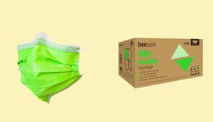 BeeSure Vibe Procedure Face Mask, ASTM Level 3, Dazzling Green, 50/Box, BE2510 thumbnail 17